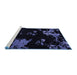 Sideview of Machine Washable Abstract Blue Modern Rug, wshabs4281blu