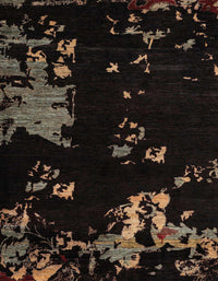 Machine Washable Abstract Dark Brown Rug, wshabs4281