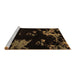 Sideview of Machine Washable Abstract Brown Modern Rug, wshabs4281brn