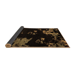 Sideview of Abstract Brown Modern Rug, abs4281brn