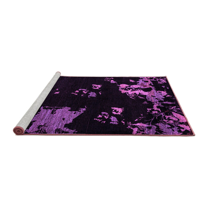 Sideview of Machine Washable Abstract Purple Modern Area Rugs, wshabs4281pur