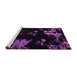 Sideview of Machine Washable Abstract Purple Modern Area Rugs, wshabs4281pur