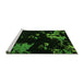 Sideview of Machine Washable Abstract Green Modern Area Rugs, wshabs4281grn