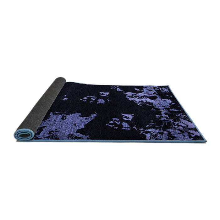 Sideview of Abstract Blue Modern Rug, abs4281blu