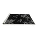 Sideview of Machine Washable Abstract Gray Modern Rug, wshabs4281gry