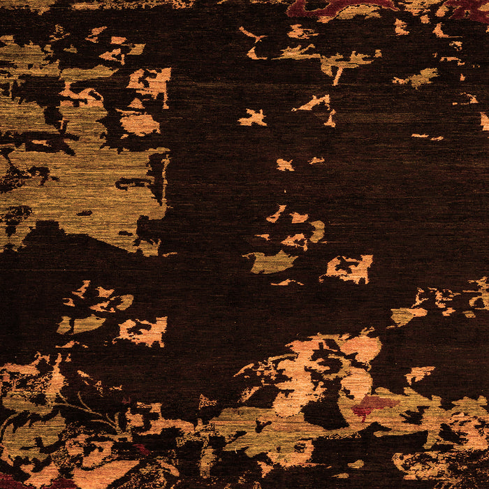 Square Abstract Orange Modern Rug, abs4281org