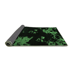 Sideview of Abstract Emerald Green Modern Rug, abs4281emgrn