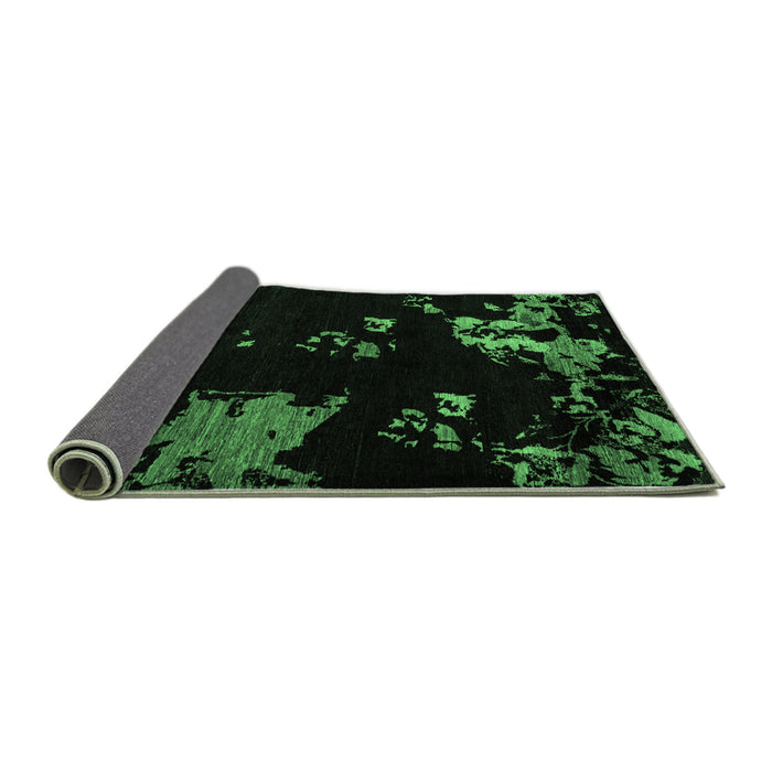 Sideview of Abstract Emerald Green Modern Rug, abs4281emgrn