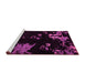 Sideview of Machine Washable Abstract Pink Modern Rug, wshabs4281pnk