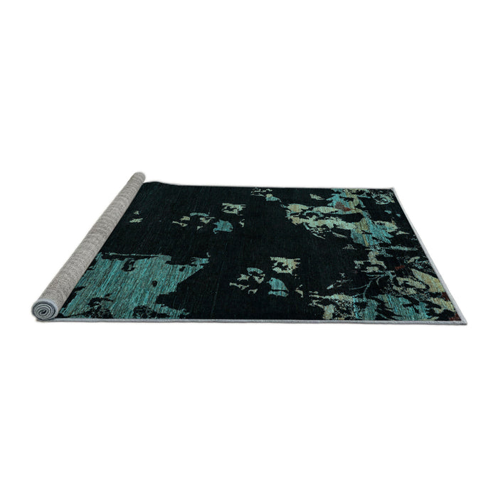 Sideview of Machine Washable Abstract Light Blue Modern Rug, wshabs4281lblu