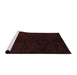 Sideview of Machine Washable Abstract Night Red Rug, wshabs4282