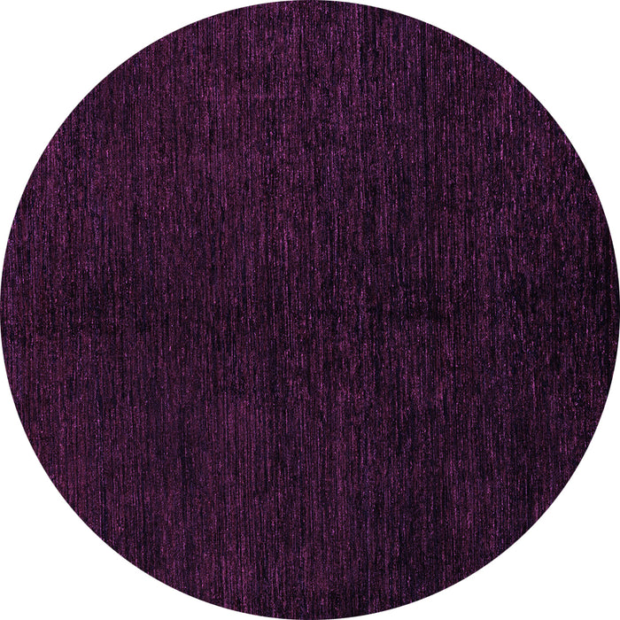 Round Abstract Purple Modern Rug, abs4282pur