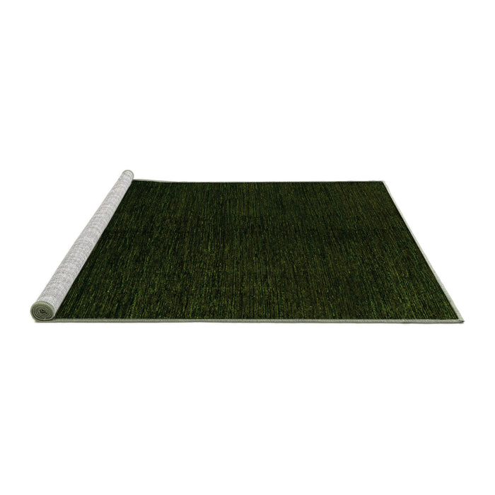 Sideview of Machine Washable Abstract Green Modern Area Rugs, wshabs4282grn