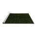 Sideview of Machine Washable Abstract Green Modern Area Rugs, wshabs4282grn