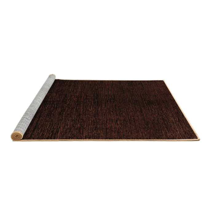 Sideview of Machine Washable Abstract Brown Modern Rug, wshabs4282brn