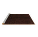 Sideview of Machine Washable Abstract Brown Modern Rug, wshabs4282brn