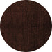 Round Machine Washable Abstract Brown Modern Rug, wshabs4282brn