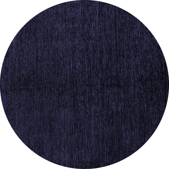 Round Abstract Blue Modern Rug, abs4282blu