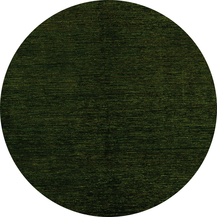 Round Abstract Green Modern Rug, abs4282grn