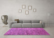 Machine Washable Abstract Purple Modern Area Rugs in a Living Room, wshabs4283pur