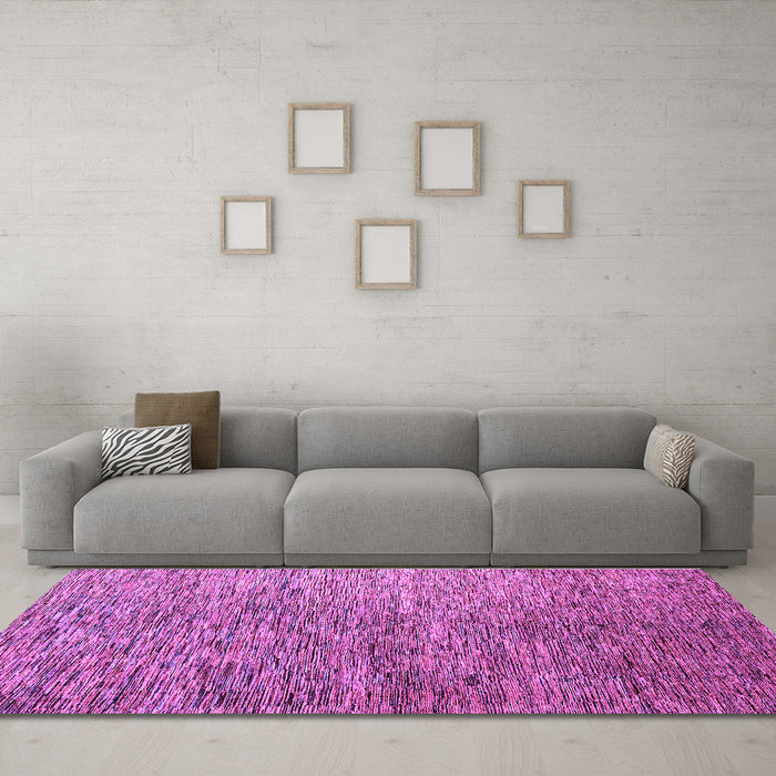 Machine Washable Abstract Purple Modern Area Rugs in a Living Room, wshabs4283pur