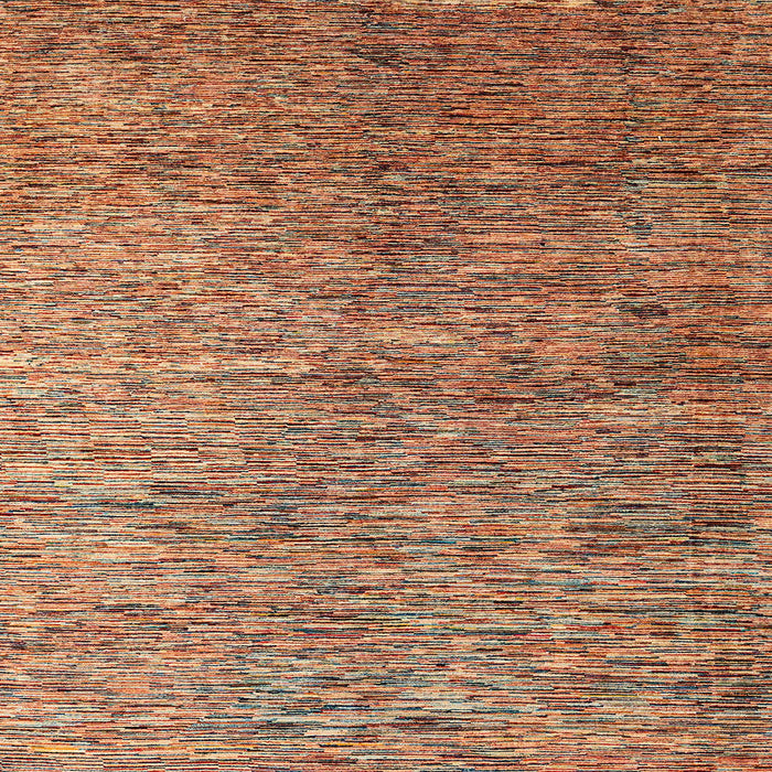 Square Abstract Fire Brick Red Modern Rug, abs4283