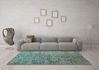 Machine Washable Abstract Light Blue Modern Rug, wshabs4283lblu