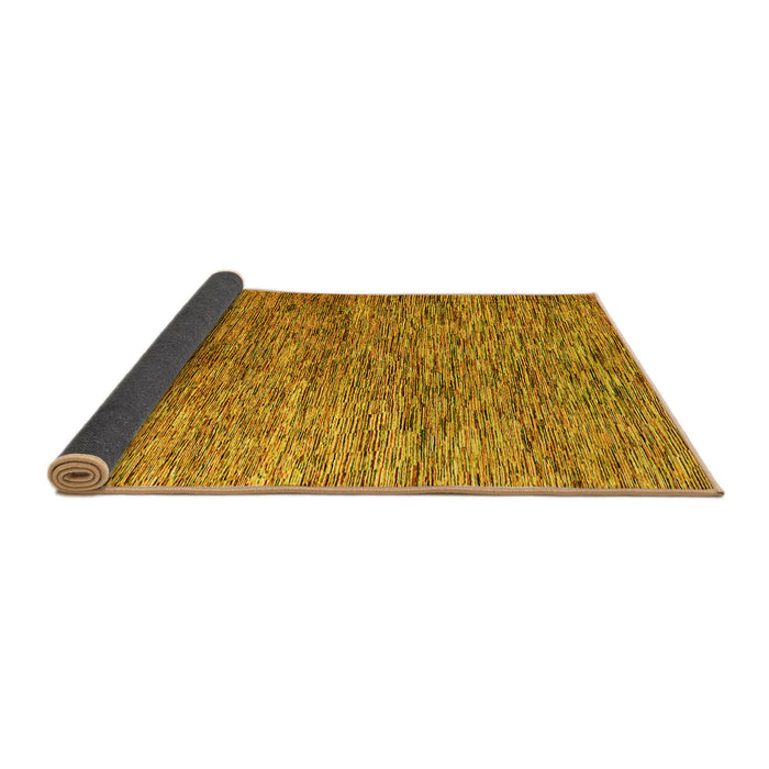 Sideview of Abstract Yellow Modern Rug, abs4283yw