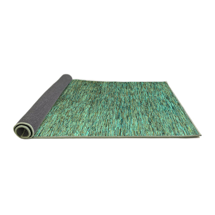 Sideview of Abstract Turquoise Modern Rug, abs4283turq