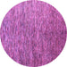 Round Machine Washable Abstract Purple Modern Area Rugs, wshabs4283pur