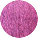 Round Machine Washable Abstract Pink Modern Rug, wshabs4283pnk