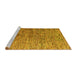 Sideview of Machine Washable Abstract Yellow Modern Rug, wshabs4283yw