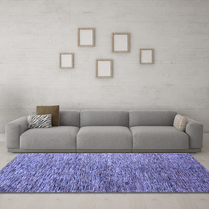 Machine Washable Abstract Blue Modern Rug in a Living Room, wshabs4283blu