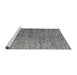 Sideview of Machine Washable Abstract Gray Modern Rug, wshabs4283gry