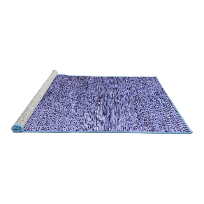 Sideview of Machine Washable Abstract Blue Modern Rug, wshabs4283blu