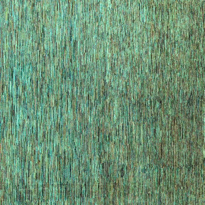 Square Machine Washable Abstract Turquoise Modern Area Rugs, wshabs4283turq