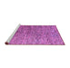 Sideview of Machine Washable Abstract Purple Modern Area Rugs, wshabs4283pur