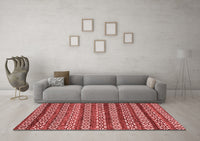 Machine Washable Abstract Red Modern Rug, wshabs4284red