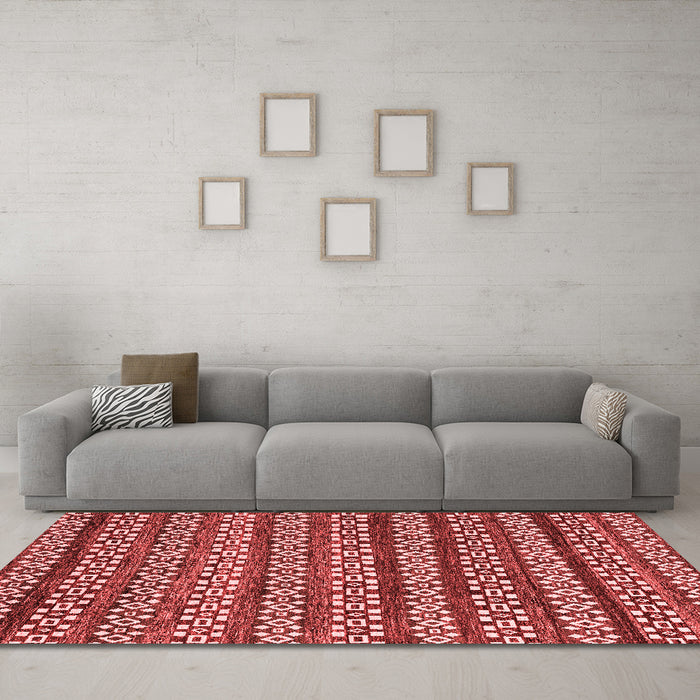 Modern Red Washable Rugs