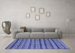 Machine Washable Abstract Blue Modern Rug in a Living Room, wshabs4284blu