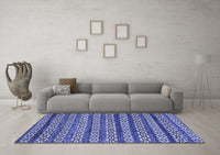 Machine Washable Abstract Blue Modern Rug, wshabs4284blu