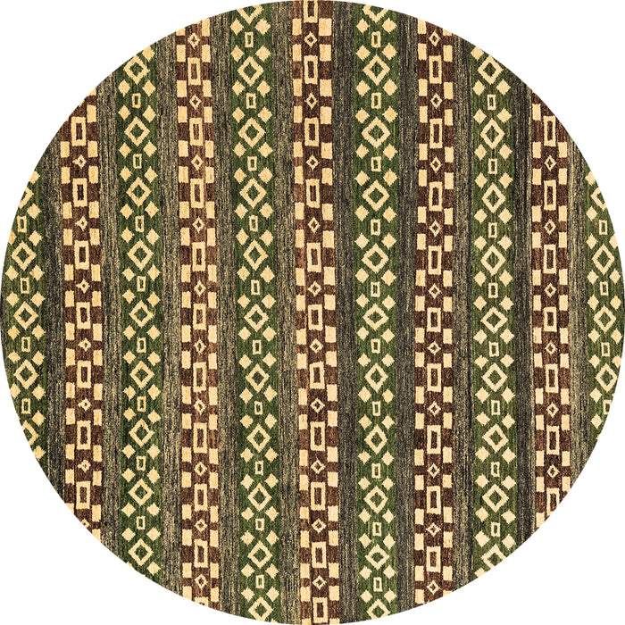 Round Machine Washable Abstract Brown Modern Rug, wshabs4284brn