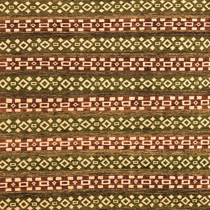 Square Machine Washable Abstract Orange Modern Area Rugs, wshabs4284org