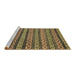 Sideview of Machine Washable Abstract Brown Modern Rug, wshabs4284brn