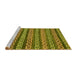 Sideview of Machine Washable Abstract Yellow Modern Rug, wshabs4284yw