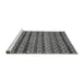 Sideview of Machine Washable Abstract Gray Modern Rug, wshabs4284gry