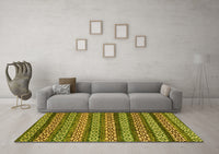 Machine Washable Abstract Yellow Modern Rug, wshabs4284yw