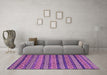 Machine Washable Abstract Pink Modern Rug in a Living Room, wshabs4284pnk