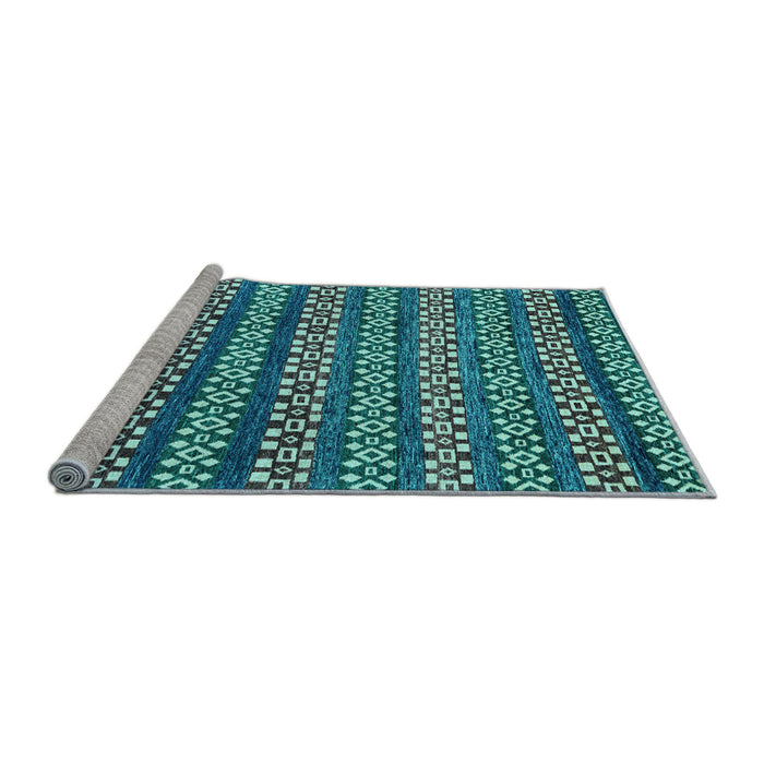 Sideview of Machine Washable Abstract Light Blue Modern Rug, wshabs4284lblu