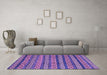 Machine Washable Abstract Purple Modern Area Rugs in a Living Room, wshabs4284pur